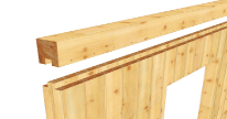 Stehende Blockwand